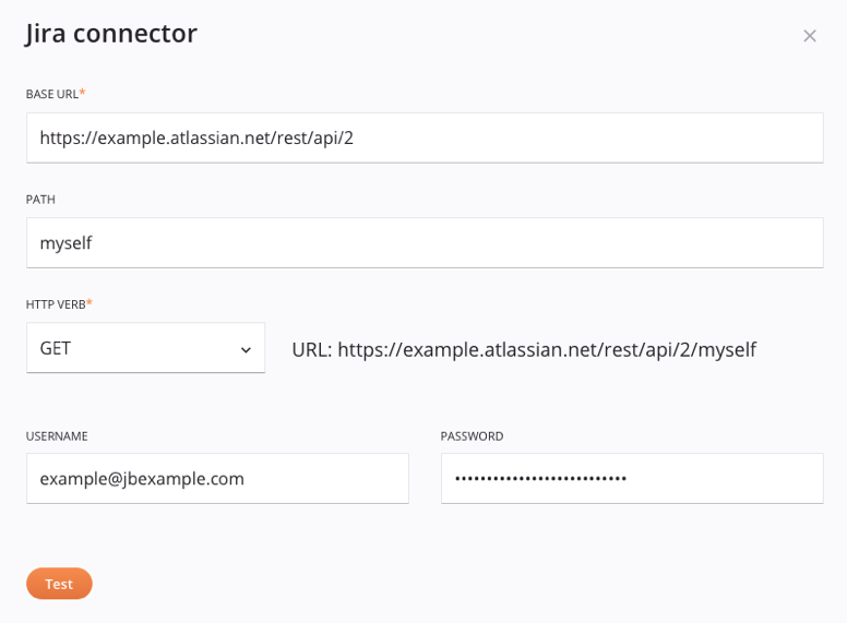 criar configuração de teste de atividades do conector da etapa 3