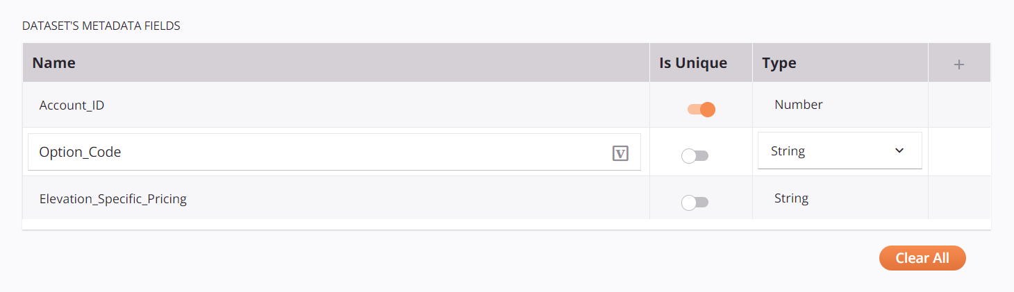 Table Component: In edit mode