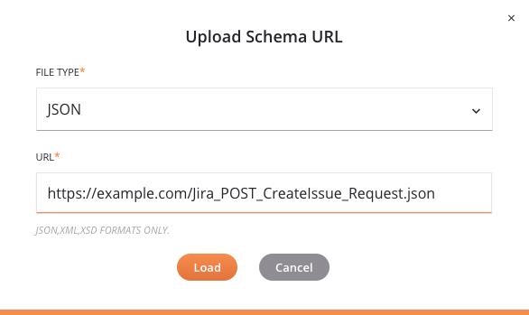 upload schema URL