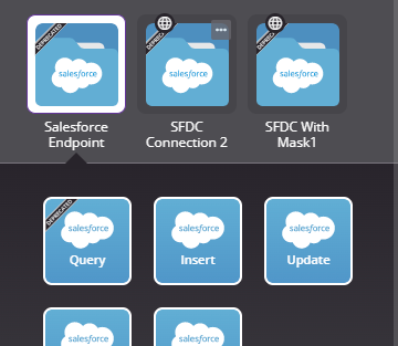 Salesforce icons with "deprecated" badges